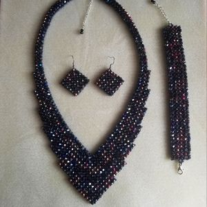 Handmade crystal necklace